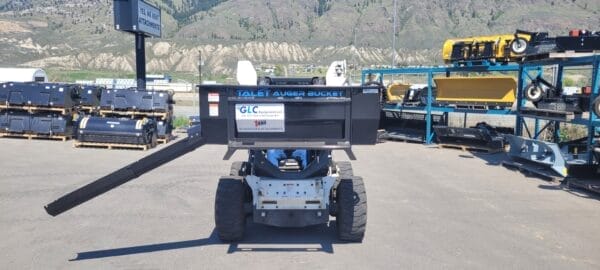 talet auger bucket on skid steer with chute