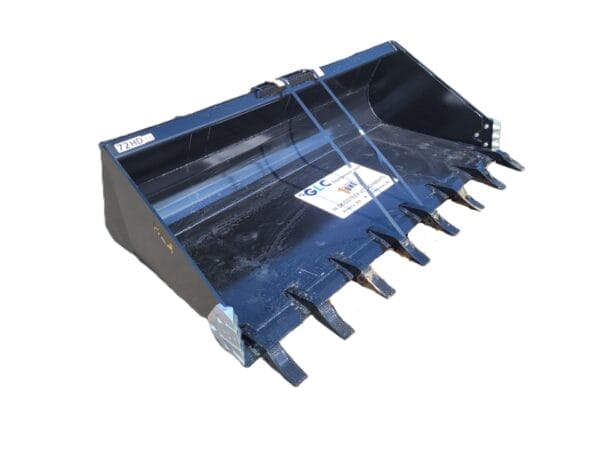 HLA Low Profile Skidsteer Bucket c/w Ripper Teeth - HEAVY DUTY