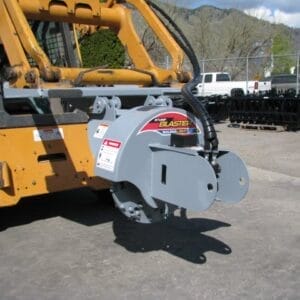 Skid steer mounted stump grinder