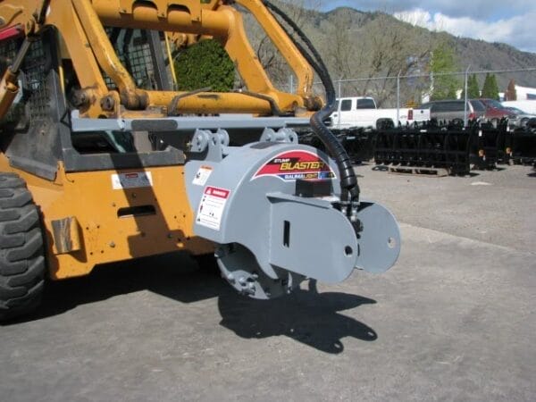 Skid steer mounted stump grinder