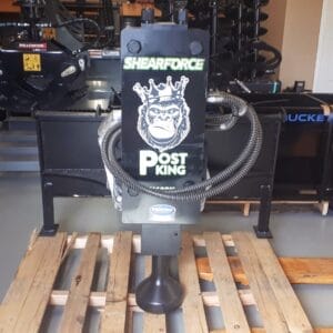 vibratory post pounder for skid steer