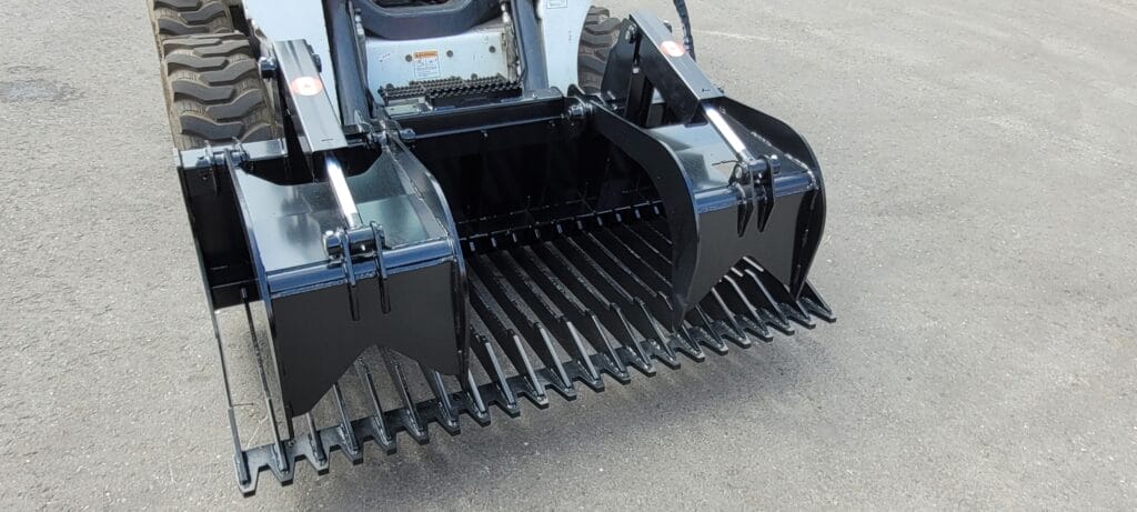 rock bucket grapple for skid steer